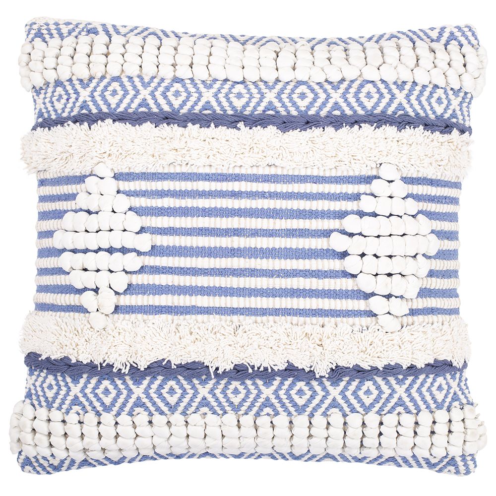 Square Cotton Cushion in Boho Bali Style cover + filling - Luna